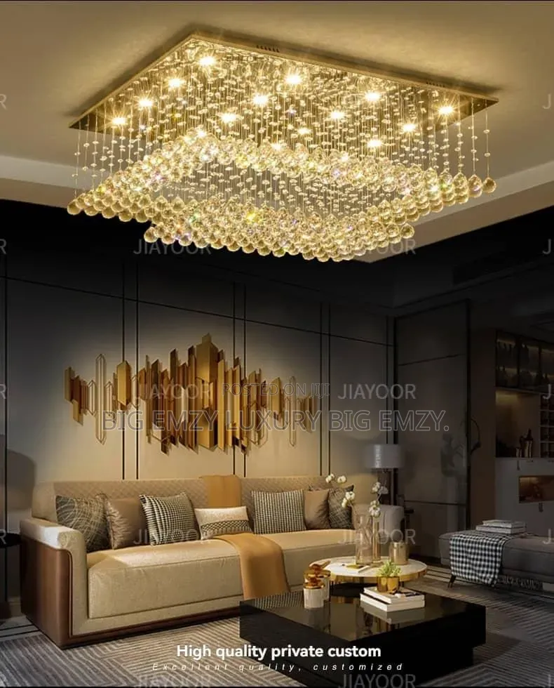 Double Step 80cm Raindrop Chandelier Light .