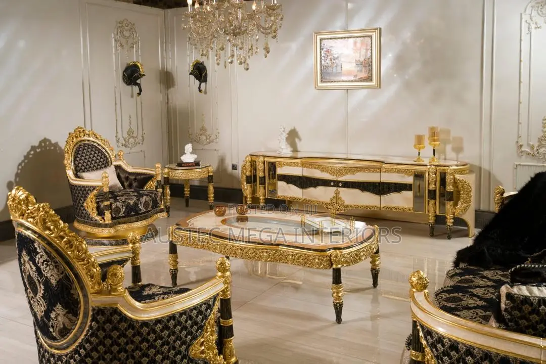 Luxurious Sofa Set With Console, Dining Set and Centre Table