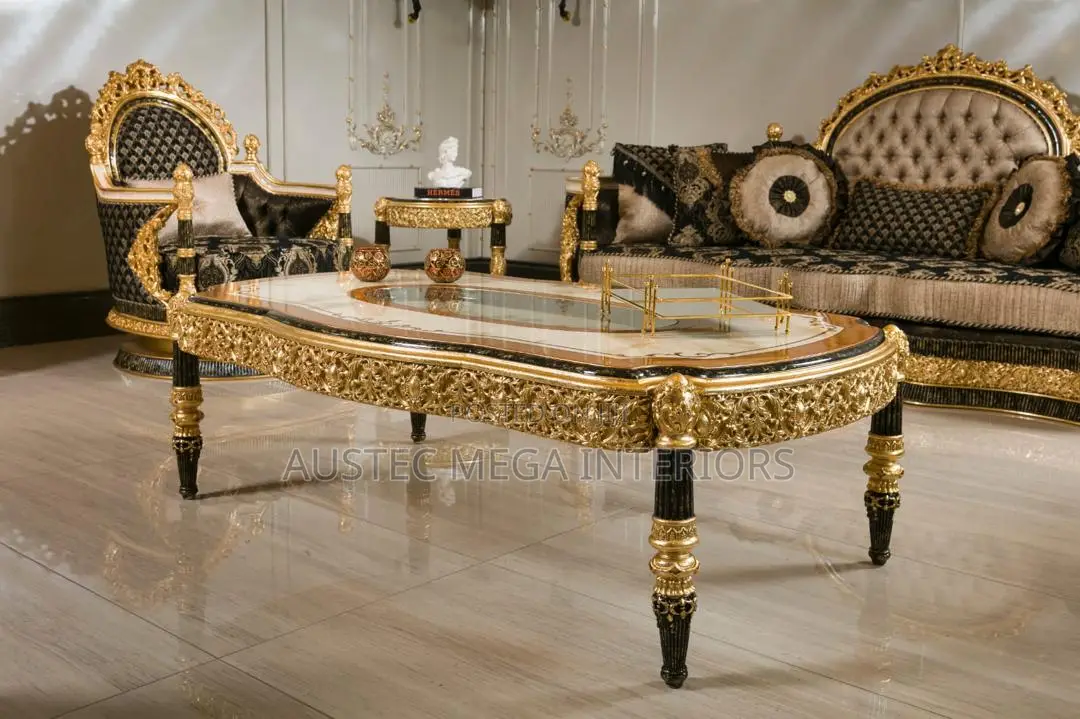 Luxurious Sofa Set With Console, Dining Set and Centre Table