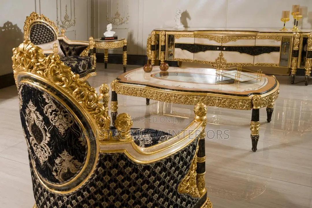 Luxurious Sofa Set With Console, Dining Set and Centre Table