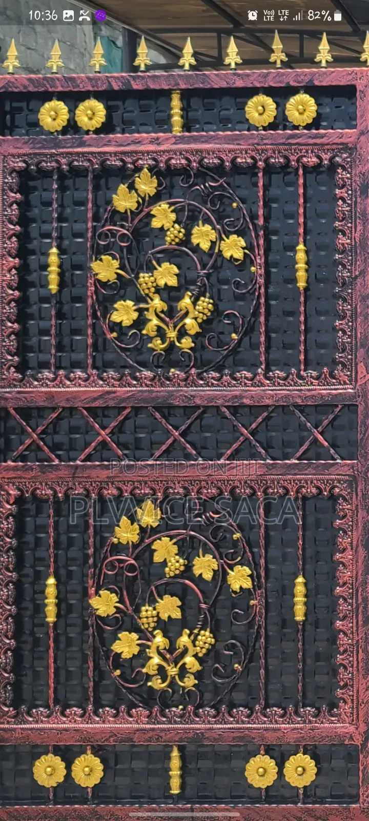 Wrought-Iron Gate With Rozat