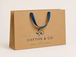 A4, One Colour Printed, Kraft Paper Bag, Landscape