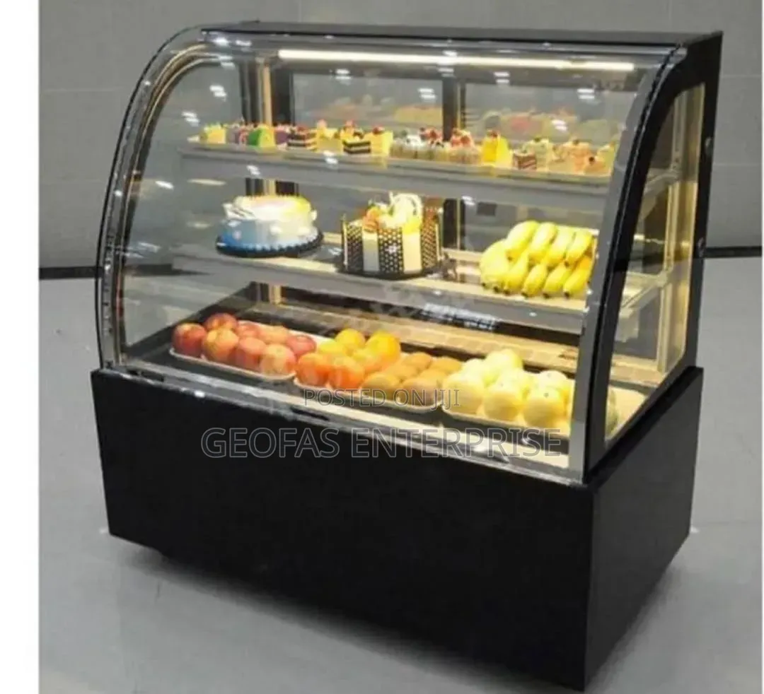 High Quality Cake Top Display Chiller Curved Glass