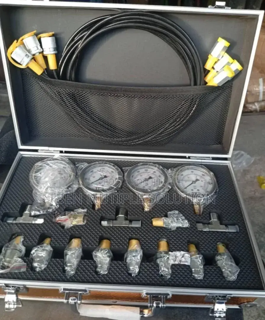 4 Pics Hydraulic Pressure Gauge Kit