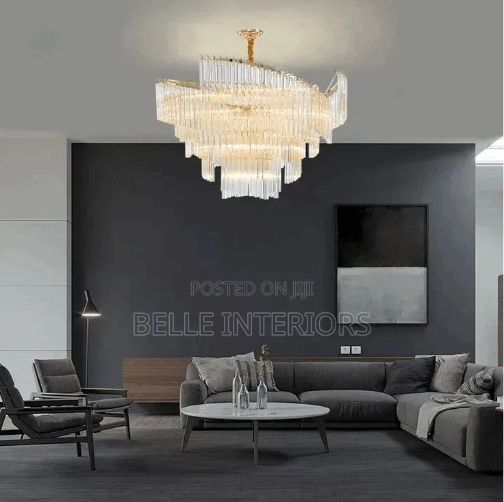 Modern Crystal Circular Pendant Luxury