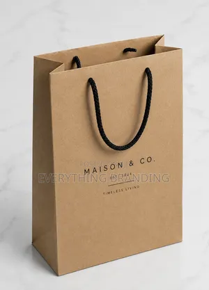 One Colour Printed Kraft Paper Bag for Packaging
