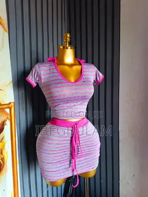 Two Pieces Strip Dress