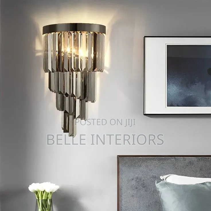 Modern Round Multi Storey Crystal Gold