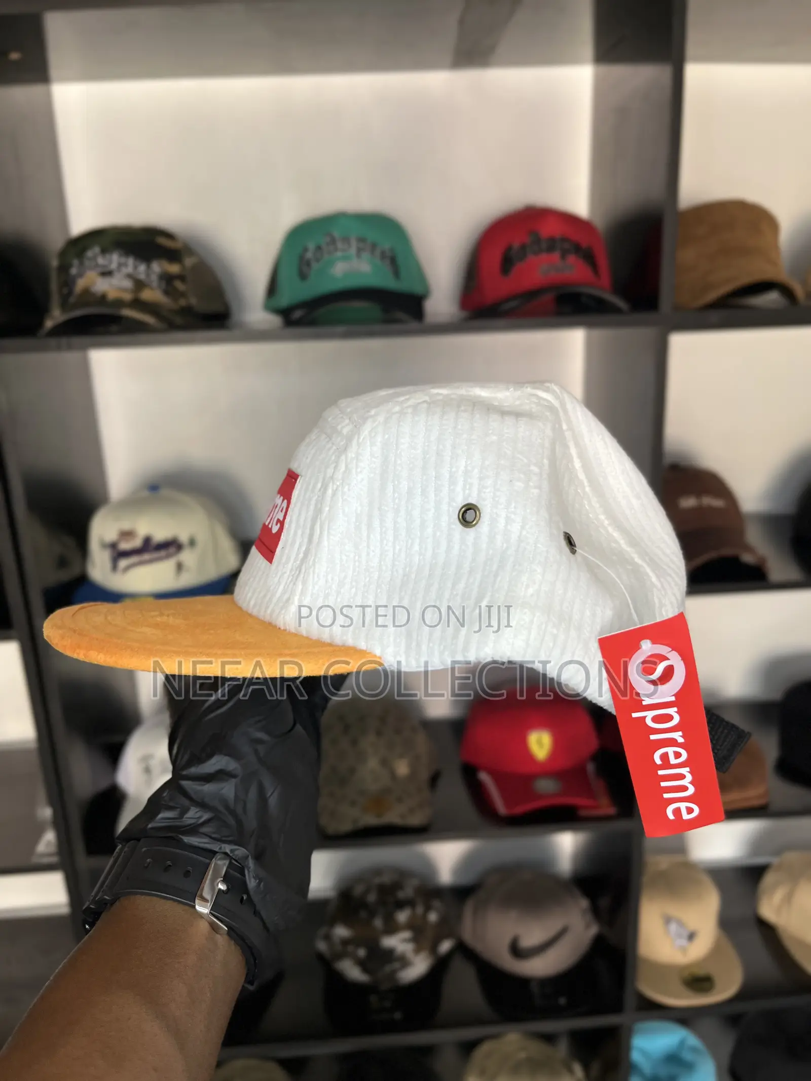 Supreme Flat Brim Face Cap
