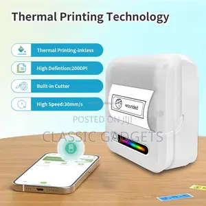 U1 200dpi Mini Portable Inkless Thermal Label Printer for Office Home