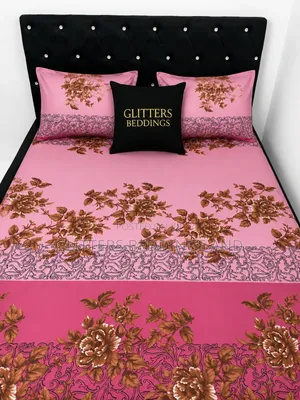 Pure Cotton Pink Floral Bedsheet