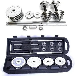 50kg Chrome Barbell/Dumbell Set