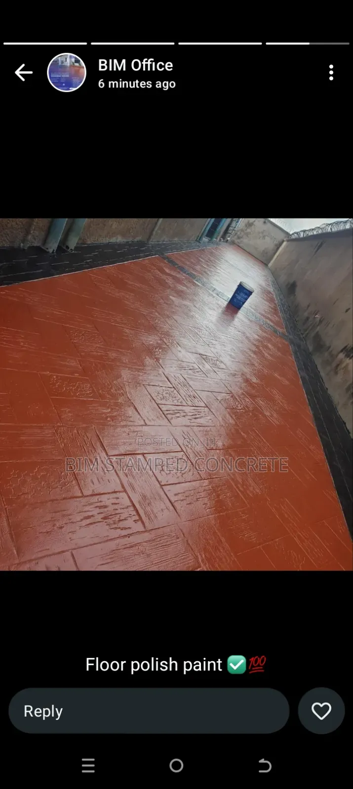 Red Concrete Floor