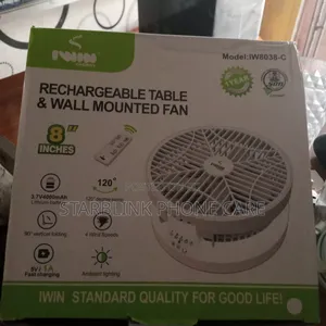 Iw8038-C Rechargeable Table Wall Mounted Fan
