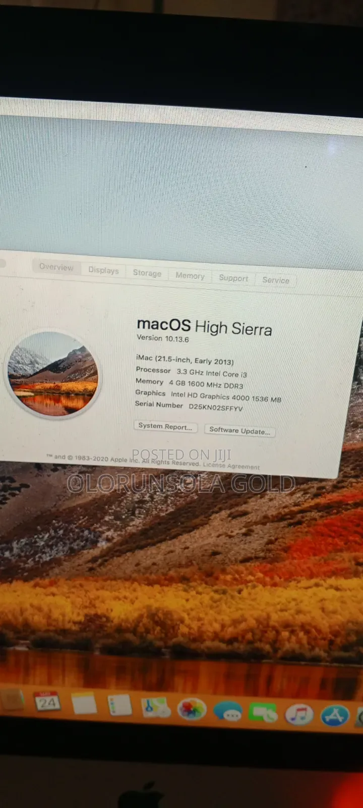 iMac Desktop Computer Corei3 21.5inches