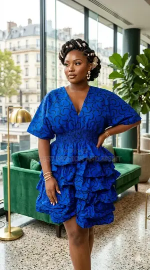 Short Sleeve Gown With Flare - Style 324