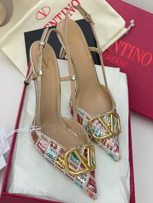 High Quality Valentino Heels Silver Color Size 37-43