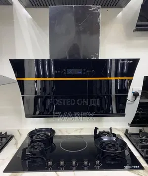 Plasma Kitchen Hood With 5 Burner Gas Hob.