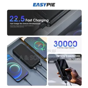 Easypie Easypie 30000mah Power Bank 2 Usb Fast Charger Ultra Slim