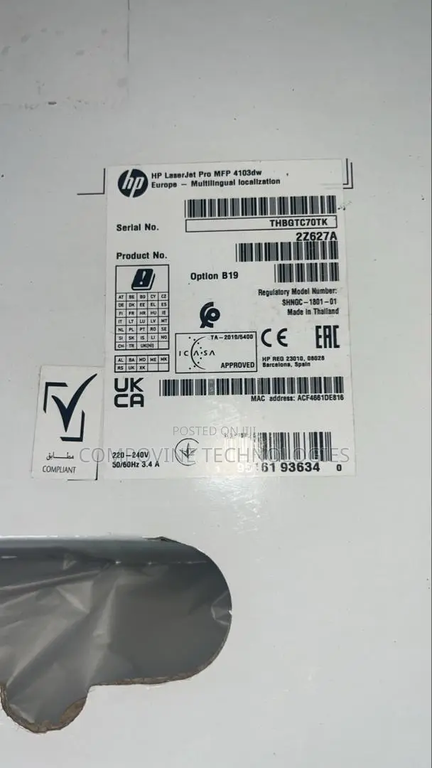 Hp Laserjet Pro MFP 4103dw Printer