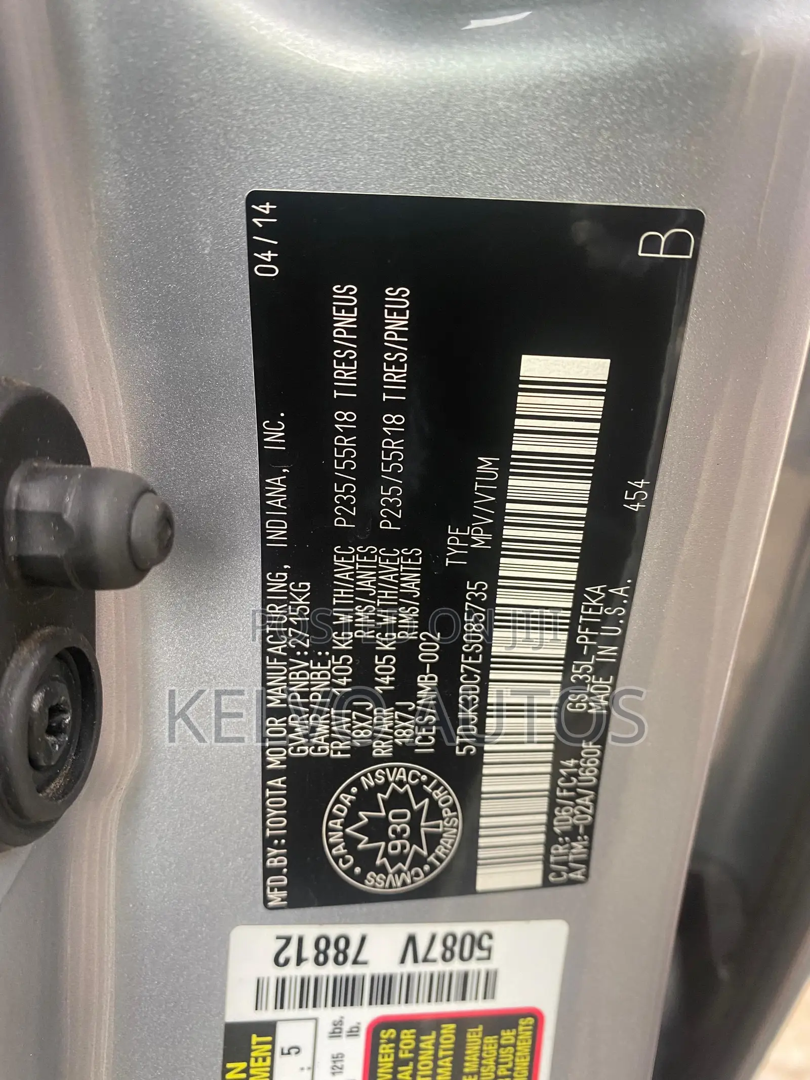 Toyota Sienna 2014 Gray