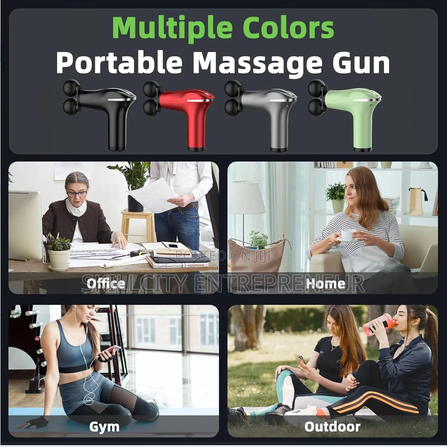 Double Head Electric Deep Muscle Gun Massager (329)