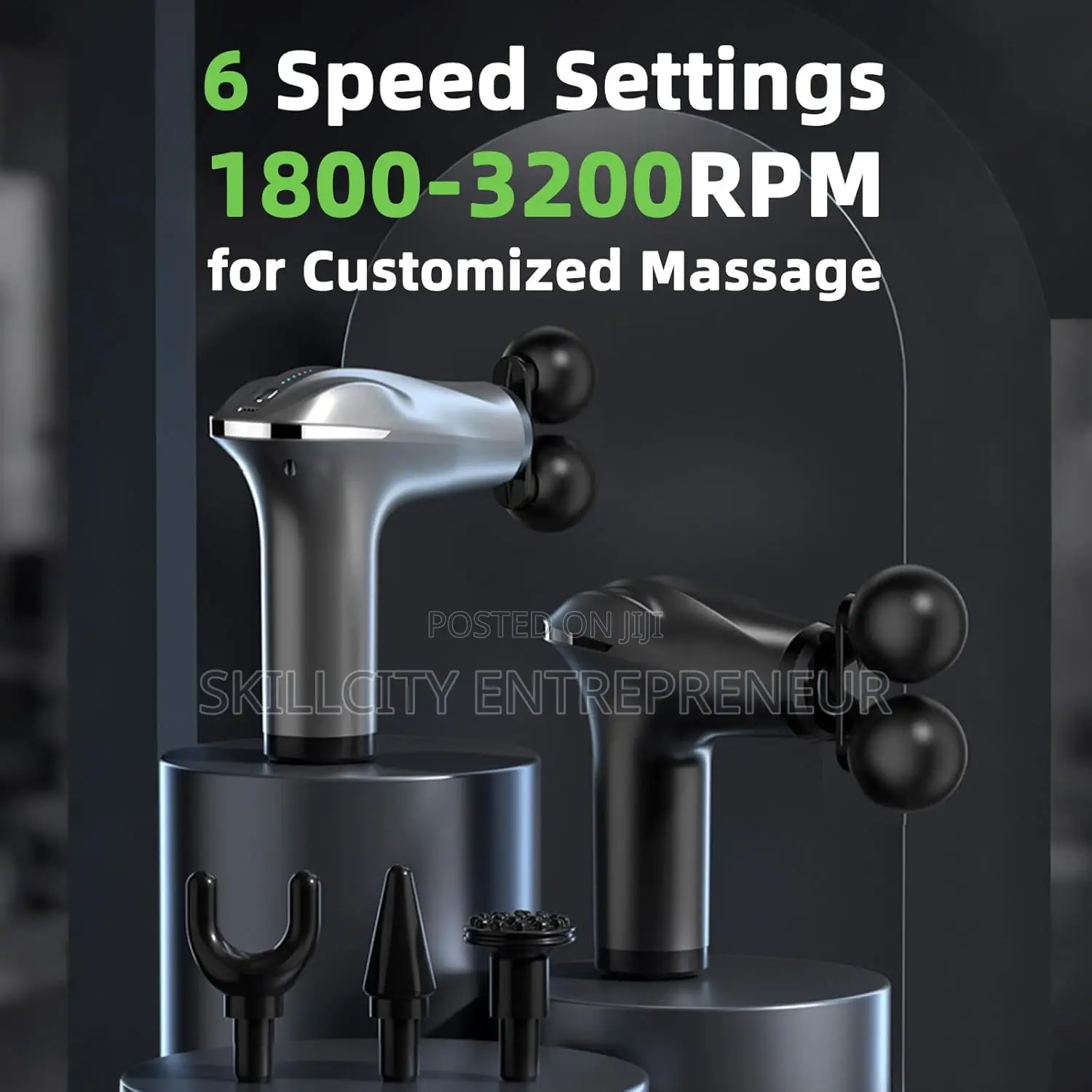 Double Head Electric Deep Muscle Gun Massager (329)