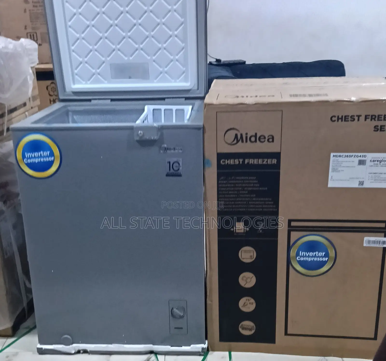 Midea Mdrc265fzg43d Low Noise Inverter Freezer