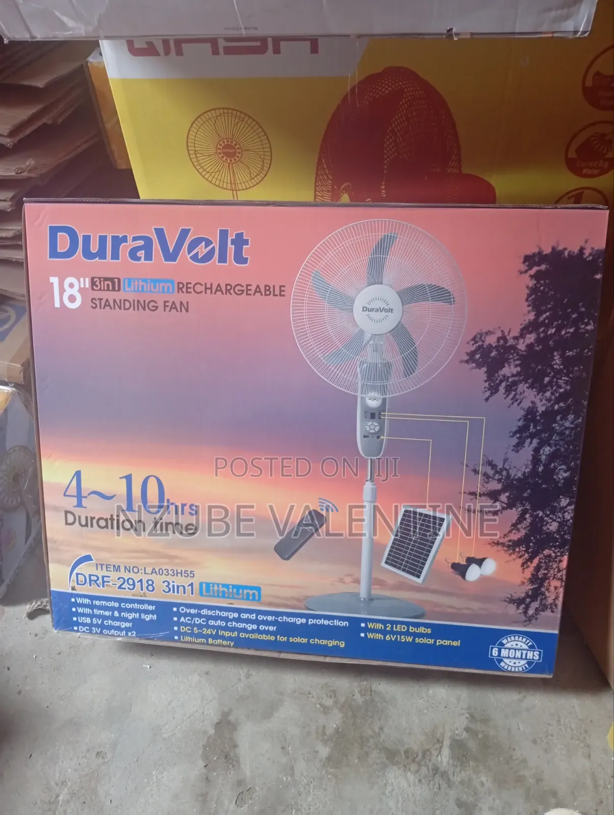 Duravolt Rechargeable Fan
