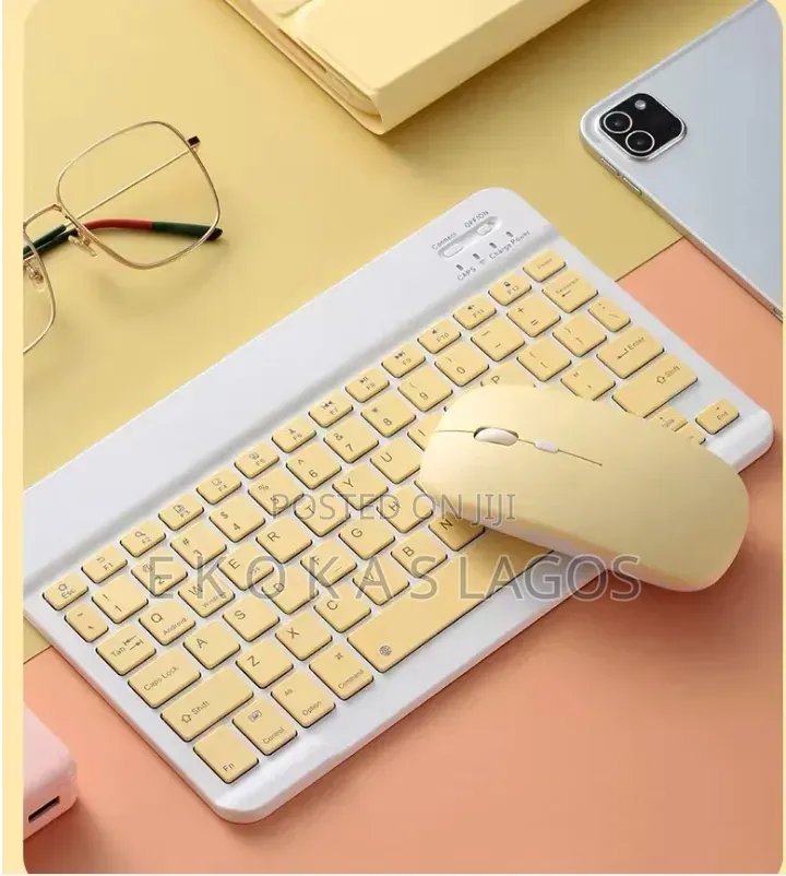 Wireless Keyboard + Mouse Compatible With Phones iPad Computer