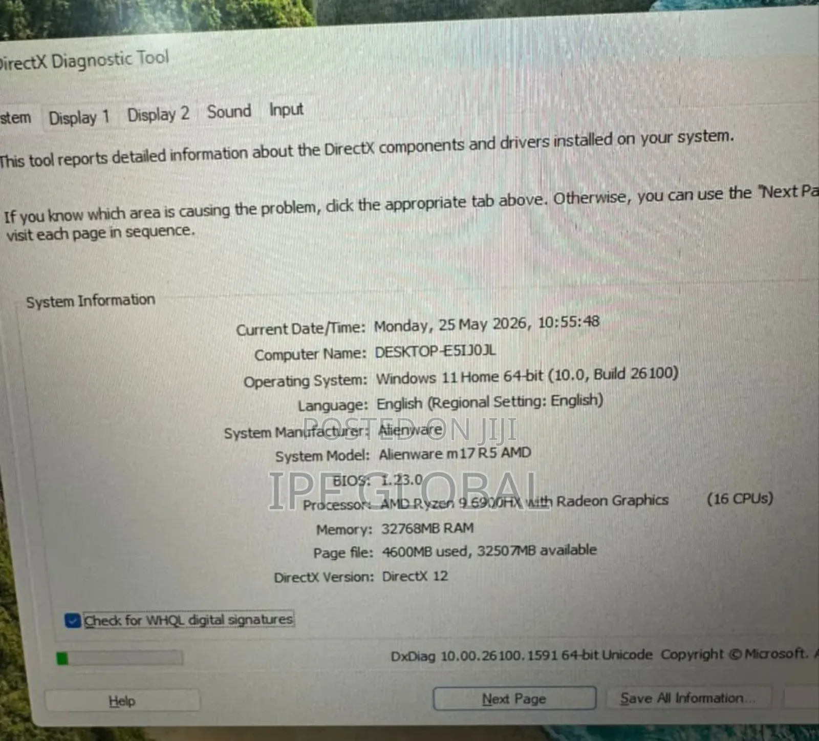 Laptop Alienware m17 R5 32GB AMD Ryzen 9 SSD 2T