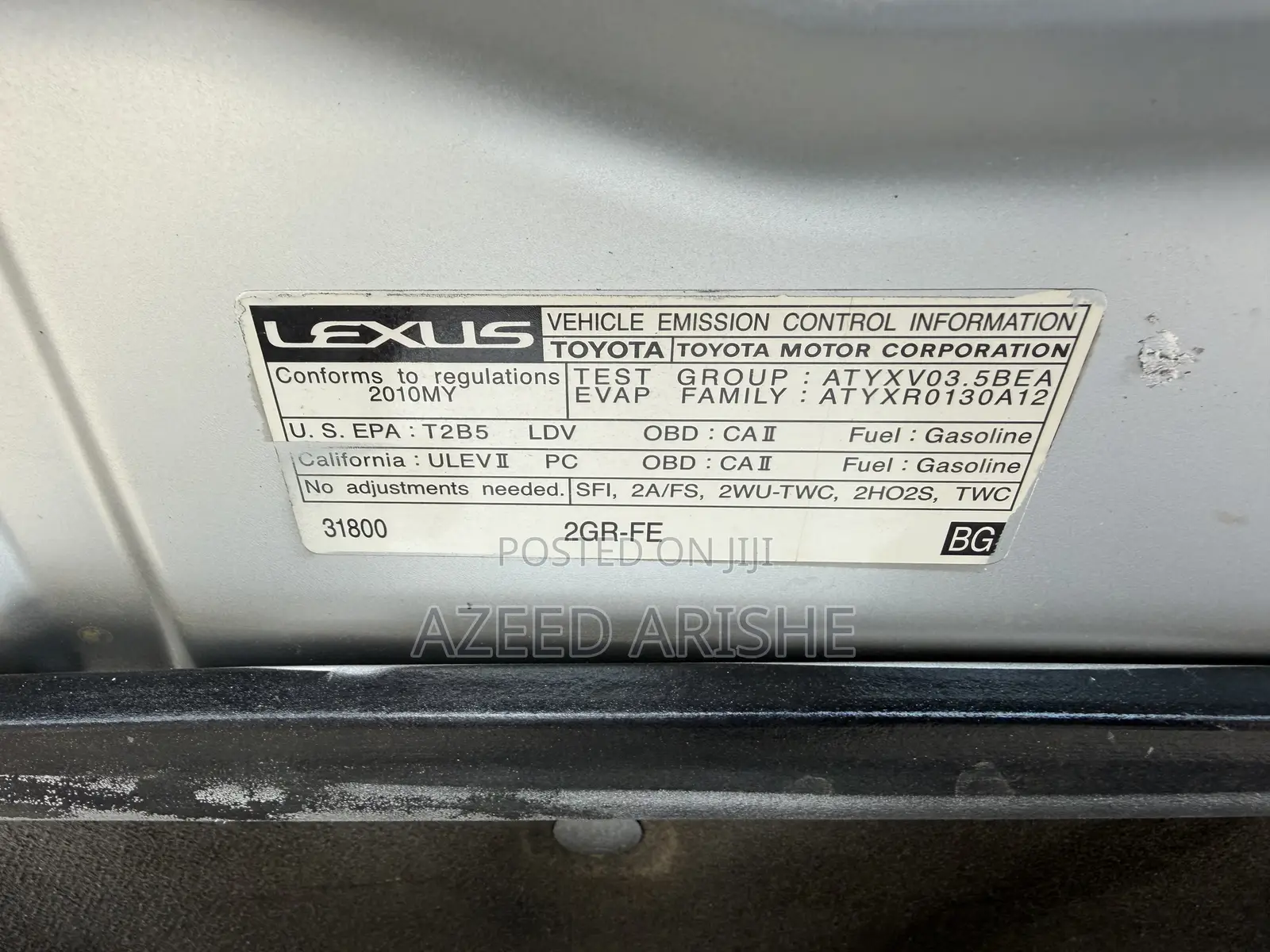 Lexus ES 350 2010 Silver