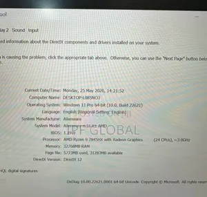 New Laptop Alienware M16 R1 32GB AMD Ryzen 9 SSD 1T