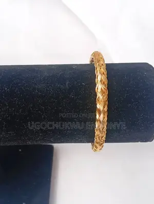 Gold Woven Bangle Bracelet