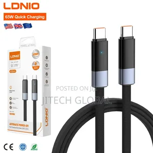 Ldnio Lc241c 1m Pd 65w 5a Fast Charging Cable – Usb-C to Usb-C