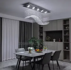 Green Stone Glass Led Pendant Chandelier