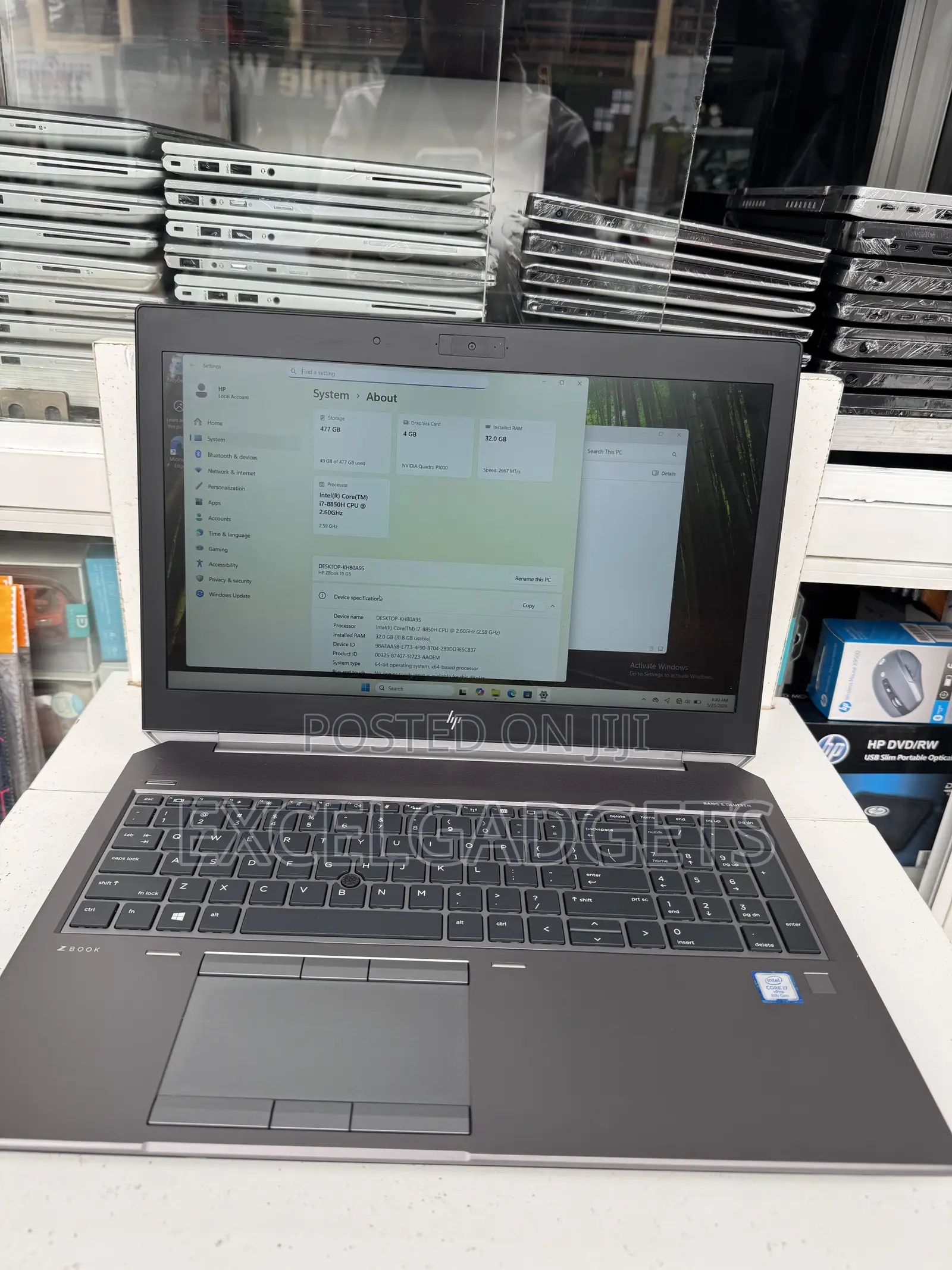 Laptop HP ZBook Studio G5 32GB Intel Core i7 SSD 512GB