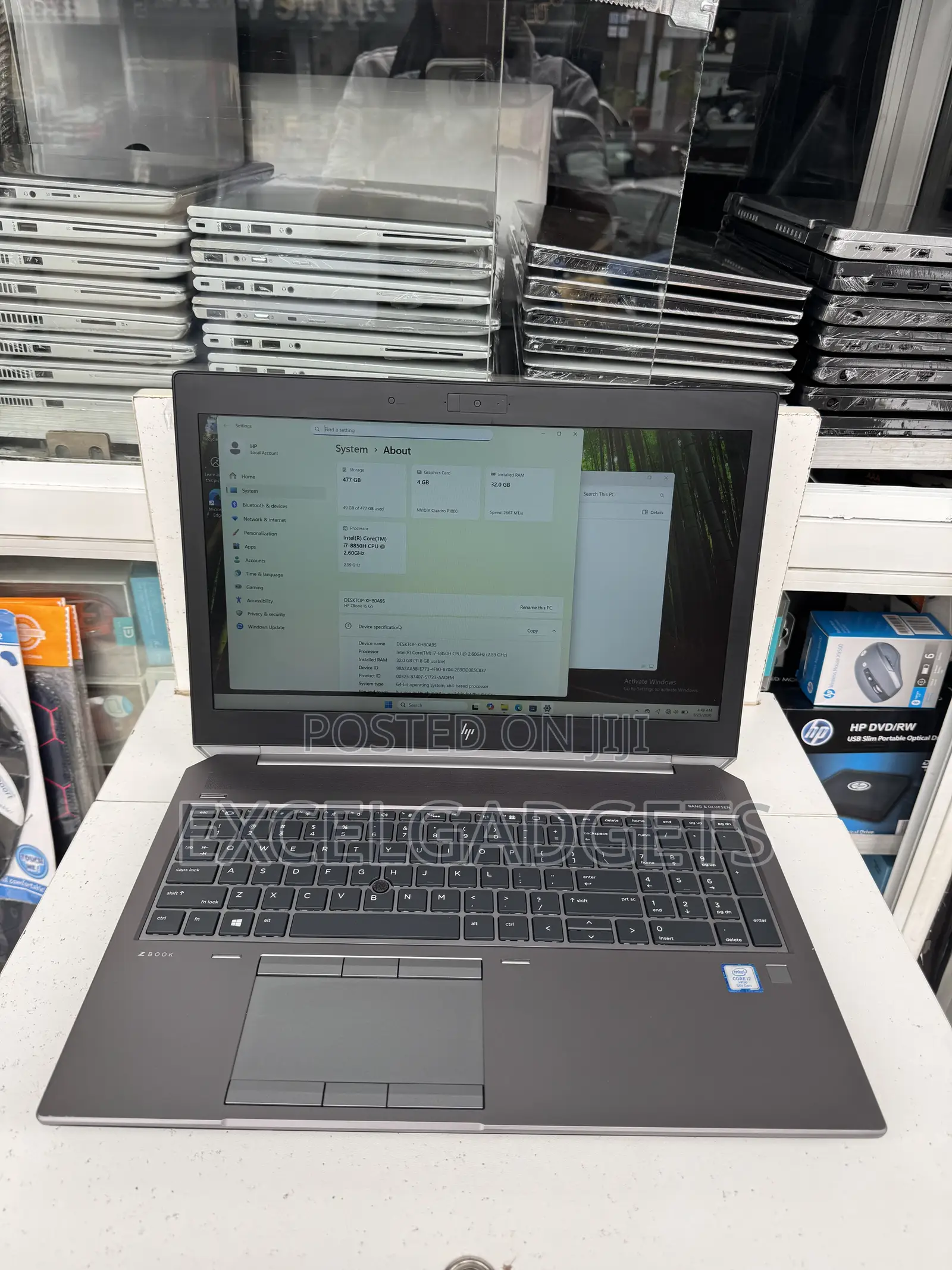Laptop HP ZBook Studio G5 32GB Intel Core i7 SSD 512GB