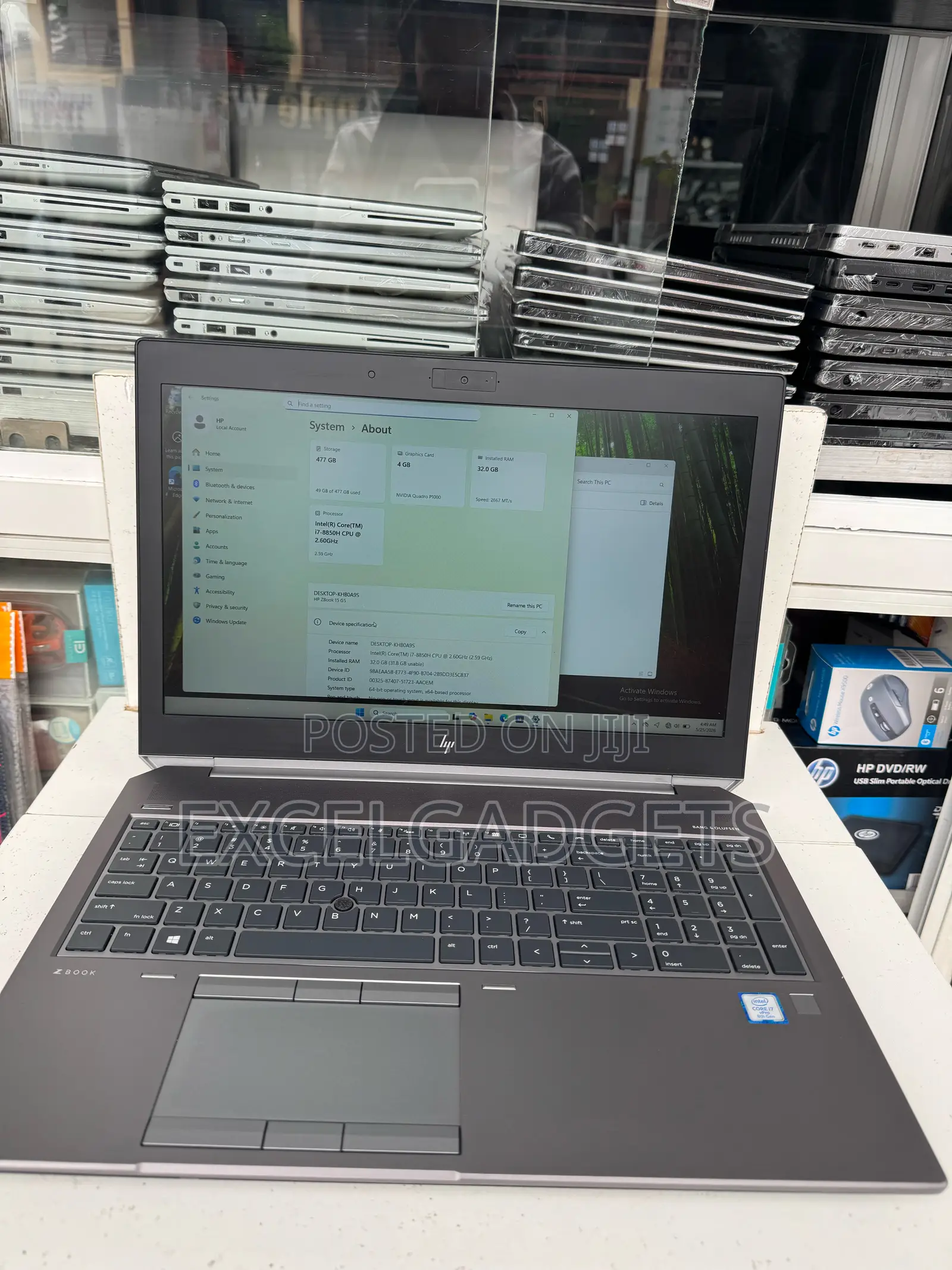 Laptop HP ZBook Studio G5 32GB Intel Core i7 SSD 512GB