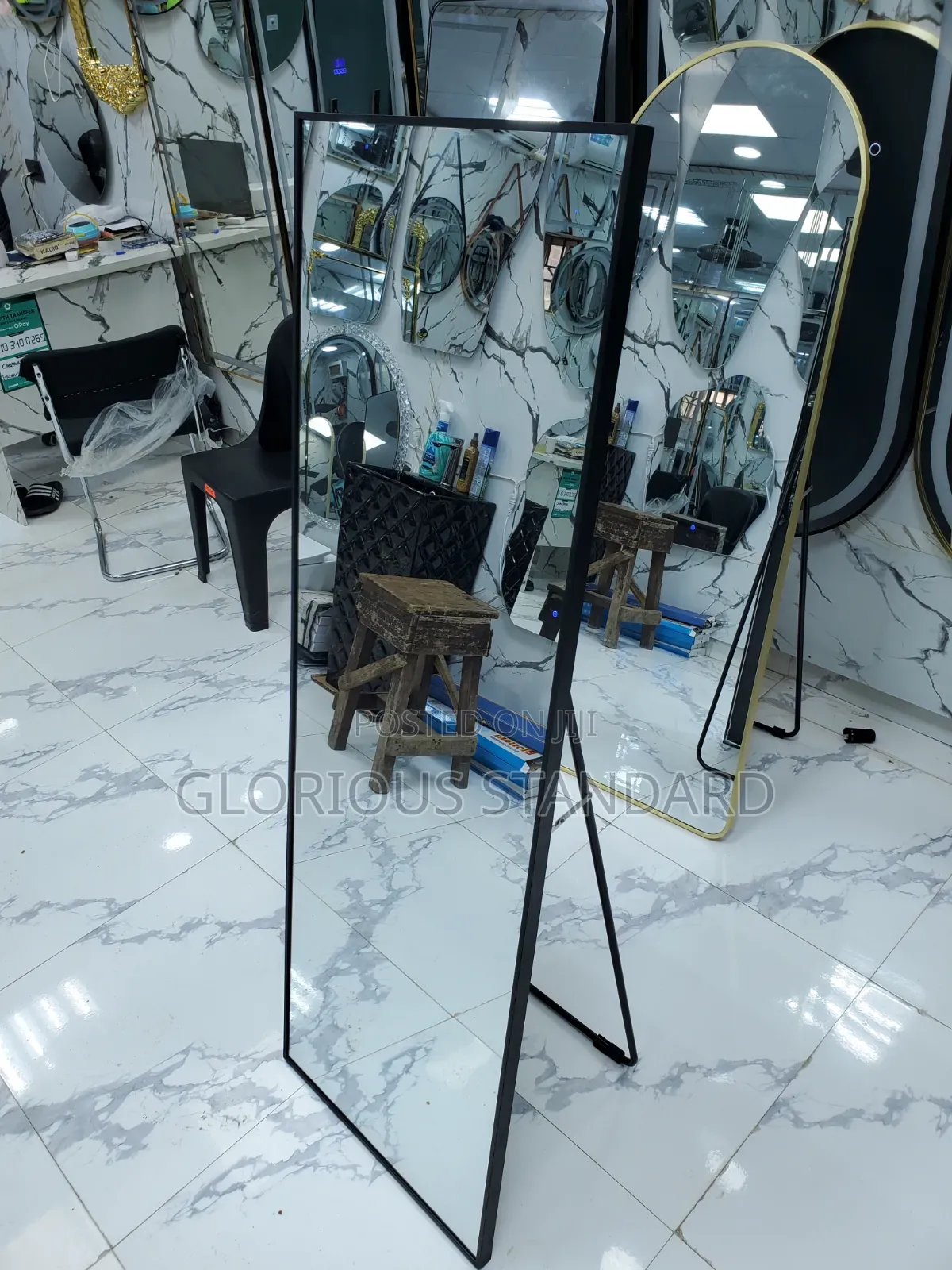 Square Black Frame Dressing Mirror