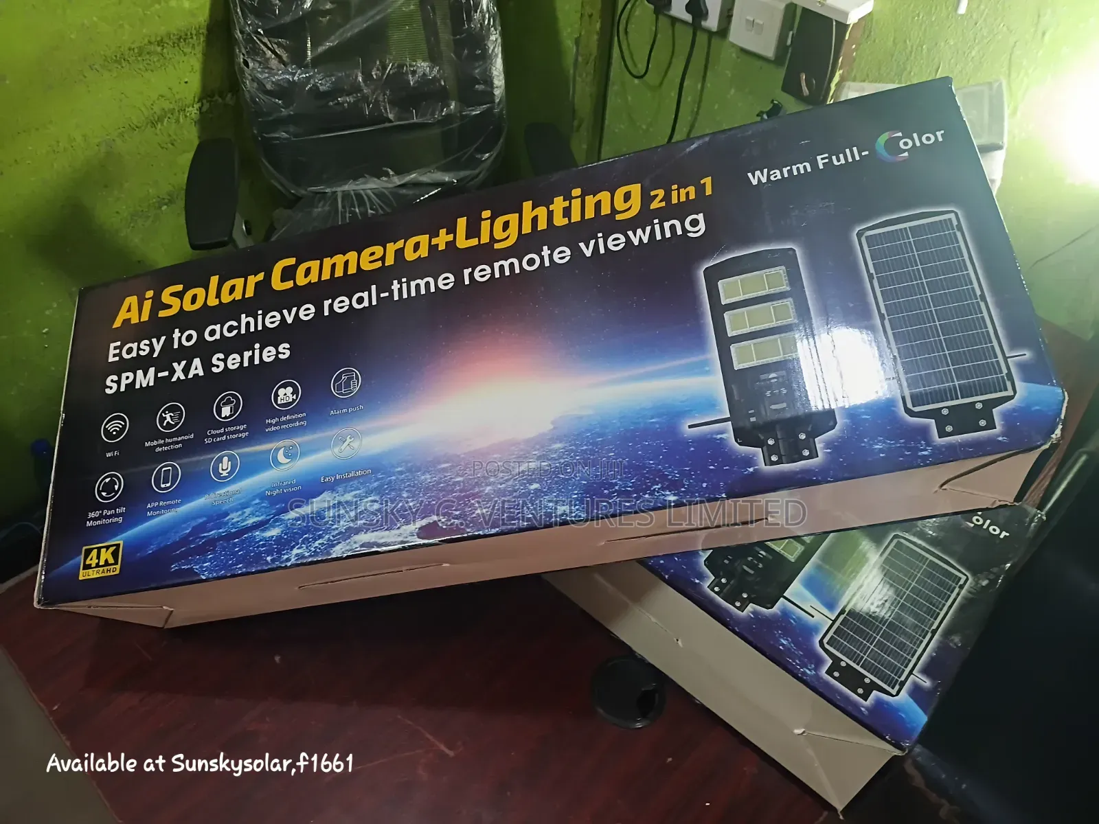 Solar Light With CCTV Camera- 3lens 450watts