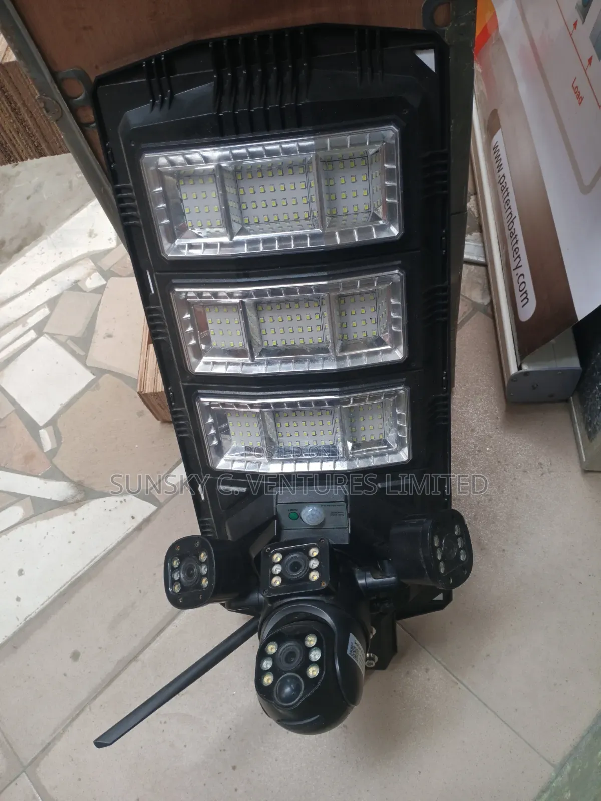 Solar Light With CCTV Camera- 3lens 450watts