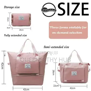Expandable Waterproof Foldable Tote Bag – Large Capacity Luggage Bag