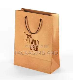 Brown A5 Portrait Paper Bags | Rope Handle | 1-Color Print |Moq:100pcs