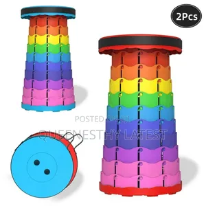 Heavy Duty Portable Telescopic Stool - Folding Chair Supports 200kg