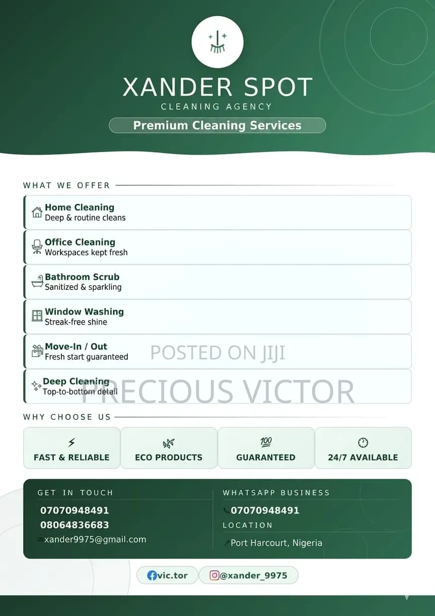 Xander Spot Cleaning Agency