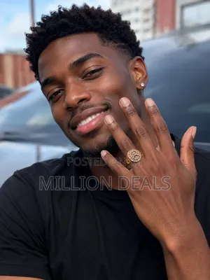 Luxury Men’S Ring Finger Dotted Stones Inspires