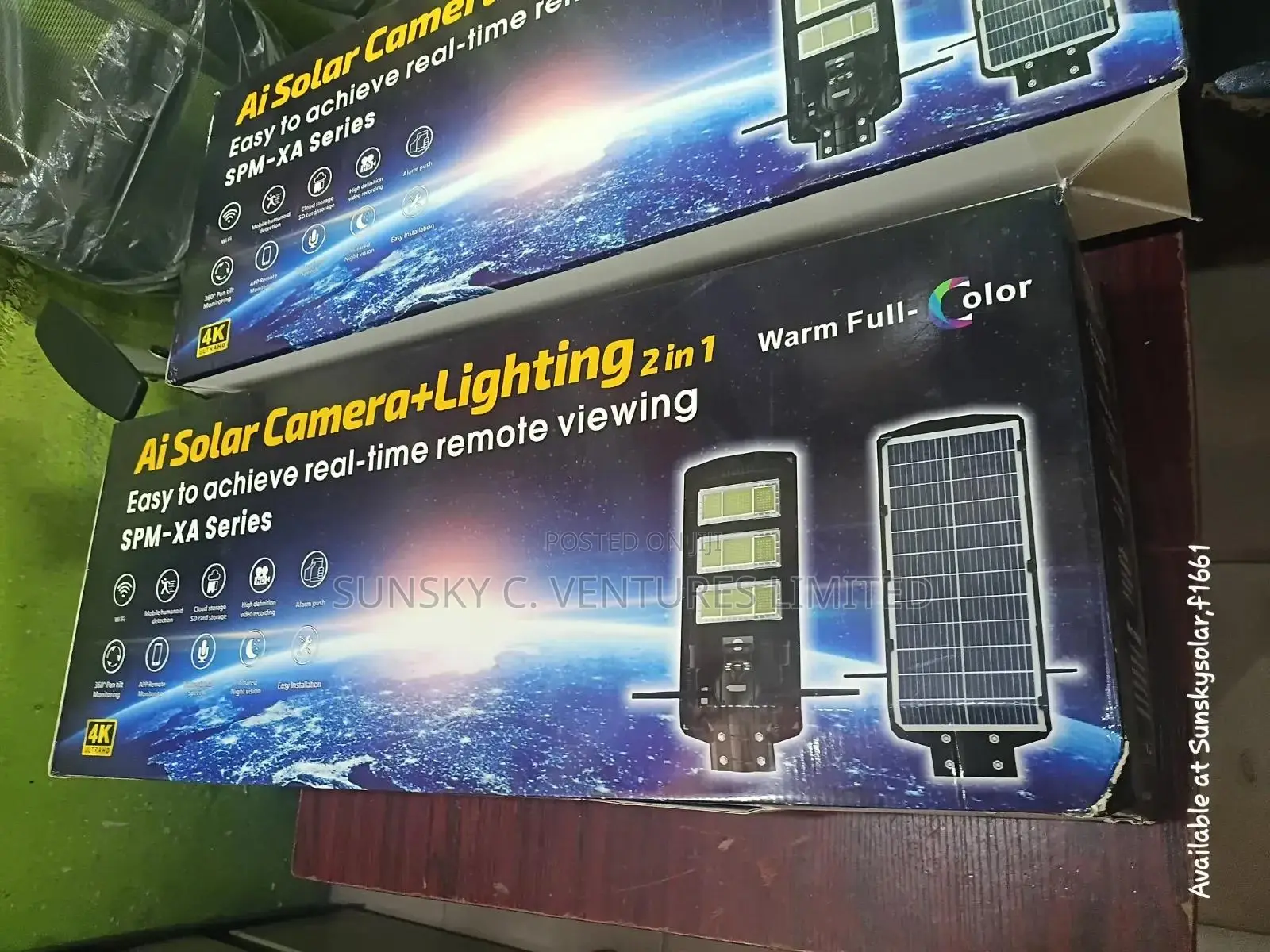 Solar Light With CCTV Camera- 3lens 450watts
