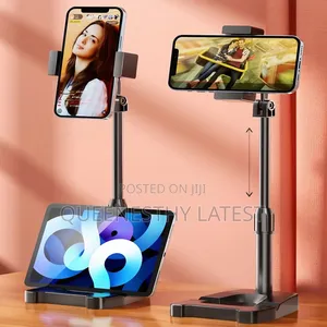 2-in-1 Adjustable Height Phone Stand - 360 Rotation