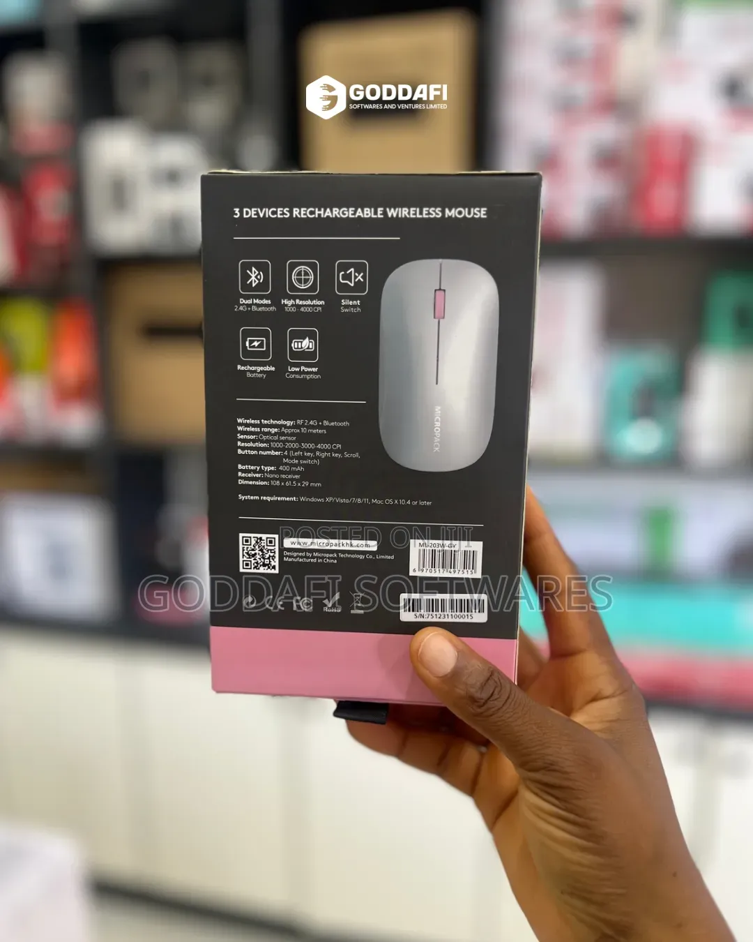 Micropack Rechargeable Wireless Mouse